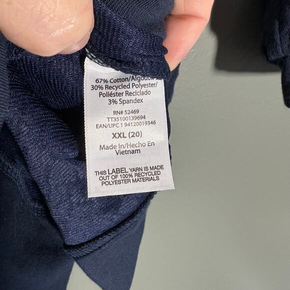 Time & Tru Blue Quilted Cottagecore Cozy Sweater - XXL (20) - Women's Plus Size - Picture 5 of 6